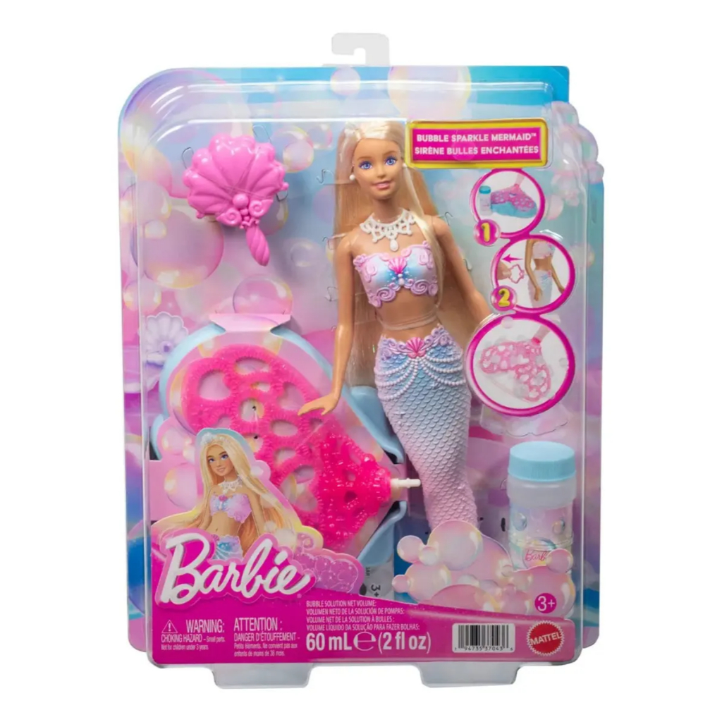 Boneca Barbie Fantasy Sereia com Bolhas Mattel - JLW56