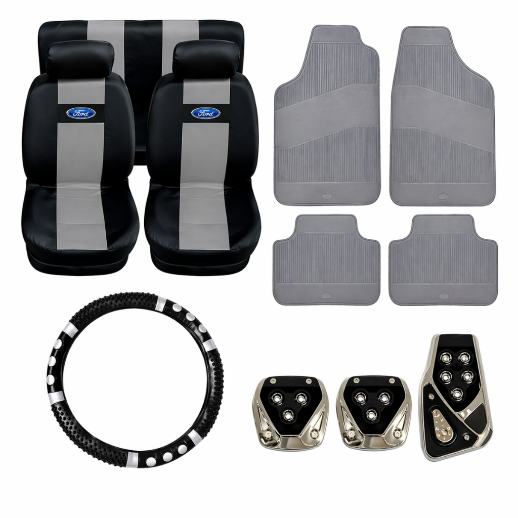 Kit Capas Banco Tapete Capa De Volante Pedaleiras Azul vermelho Rosa Carro Ka Fiesta Focus Ecosport