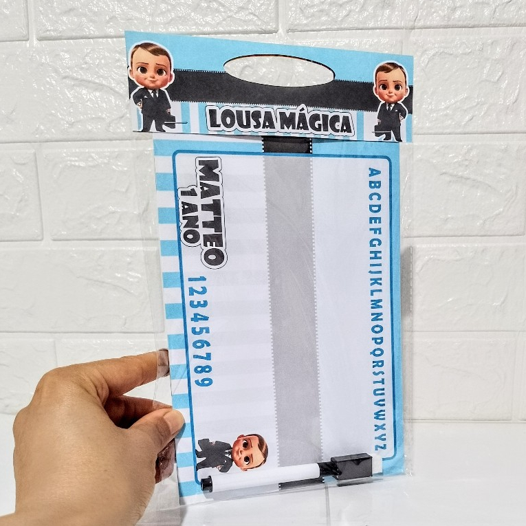 Lousa Mágica 3 em 1 PODEROSO CHEFINHO Personalizada  Lembrancinha Festa Aniversário Infantil FAZEMOS TODOS TEMAS