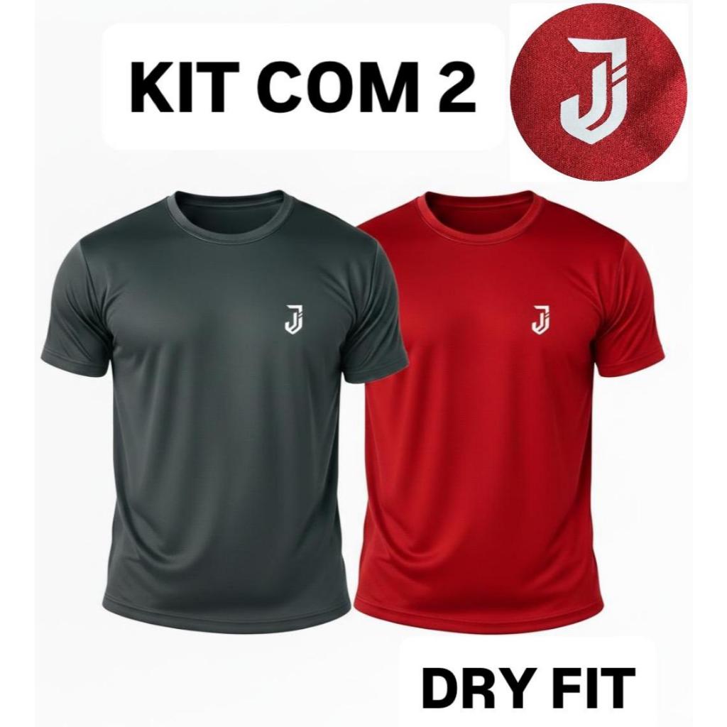 KIT 2 Camisetas Masculina Feminina Academia Dry Fit Masculino Confortável Corrida Casual