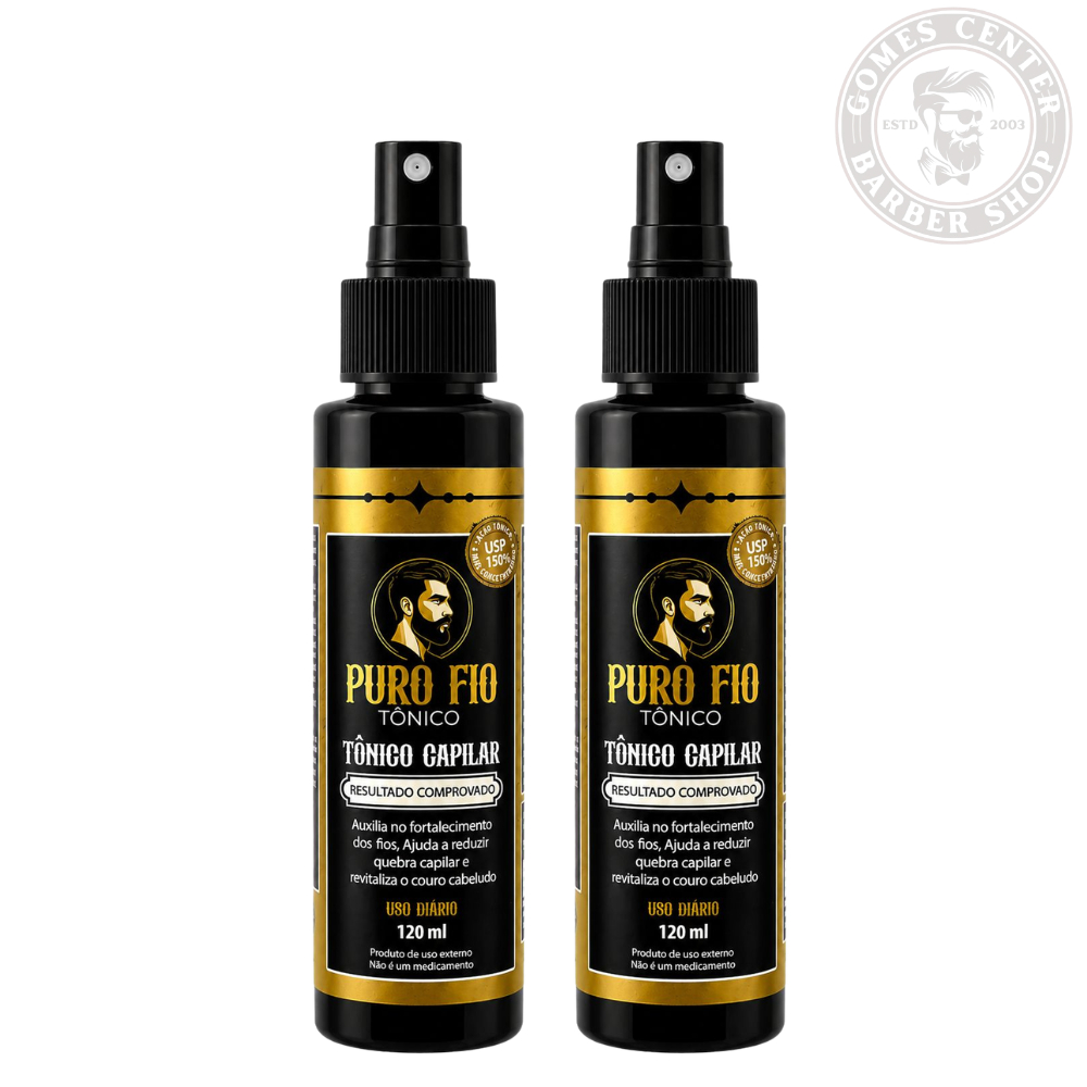 Kit 2x Tônico Capilar Antiqueda 120ml Serum de Crescimento Puro Fio - Cabelo Barba Sobrancelha
