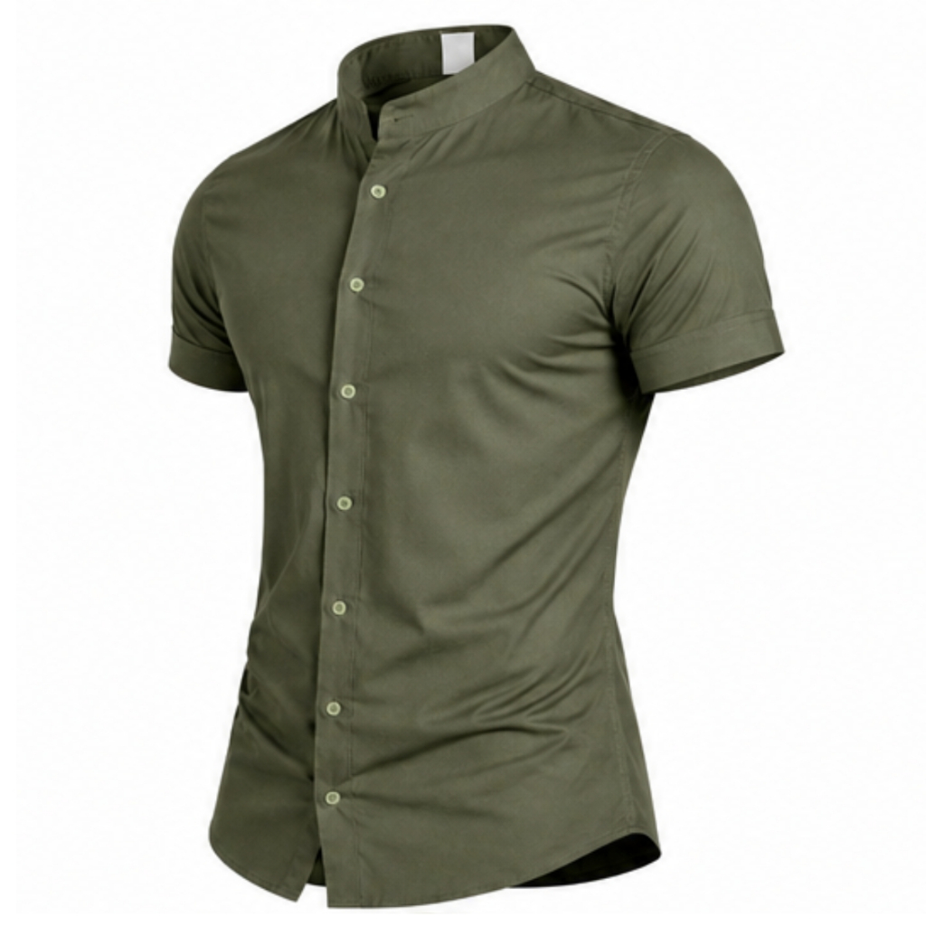 Camisa Gola Padre Masculina Moderna Elegante Caimento Ideal