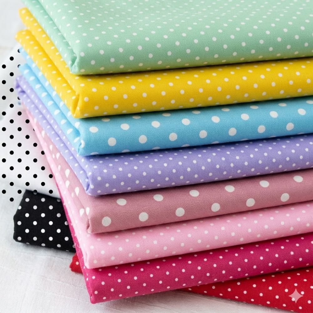 Tecido Tricoline Poá Bolinhas 100% Algodão Peripan - 50cm x 1,50m