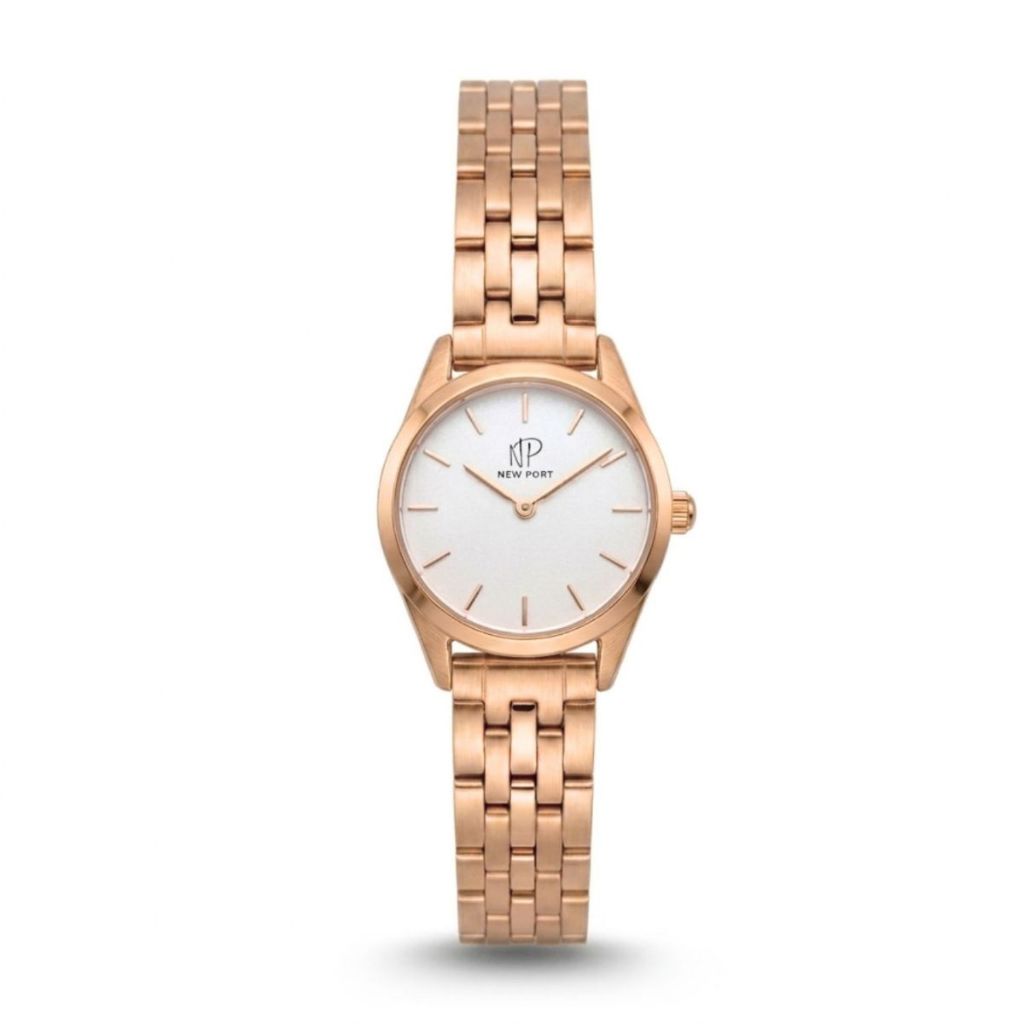 Relógio Feminino Rosê Elegante Delicado Pequeno New Port