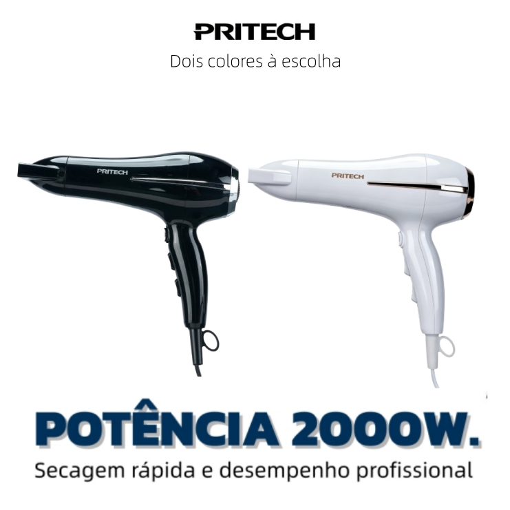 Secador de Cabelos 220v Potencia 2000w Profissional Turbo Quente e Frio IP20 Com Selo Inmetro