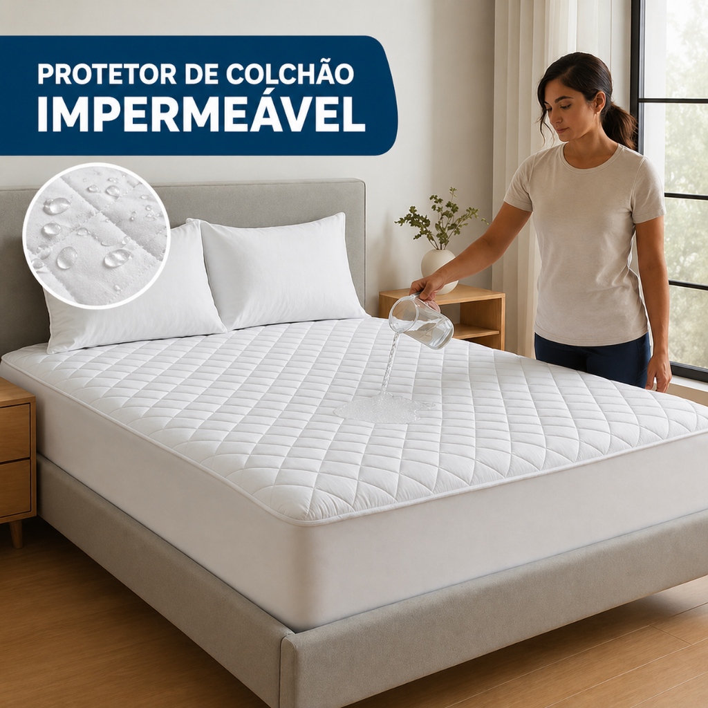 Capa Colchão Solteiro Casal Queen King Impermeável Protetor Cama Box Matelado