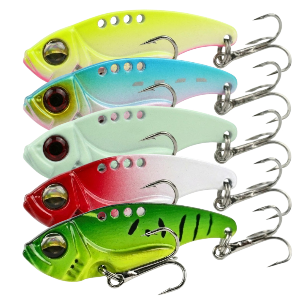 Isca Artificial Tilápia Ferrinho Kit 5un 5g 10g Pesca Vibration Blade Lâmina Pescaria Garateia