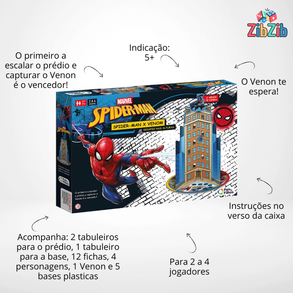 Jogo Torre Spider-Man x Venom Desafio Nas Alturas Predio Homem Aranha — imagem 2 de 2