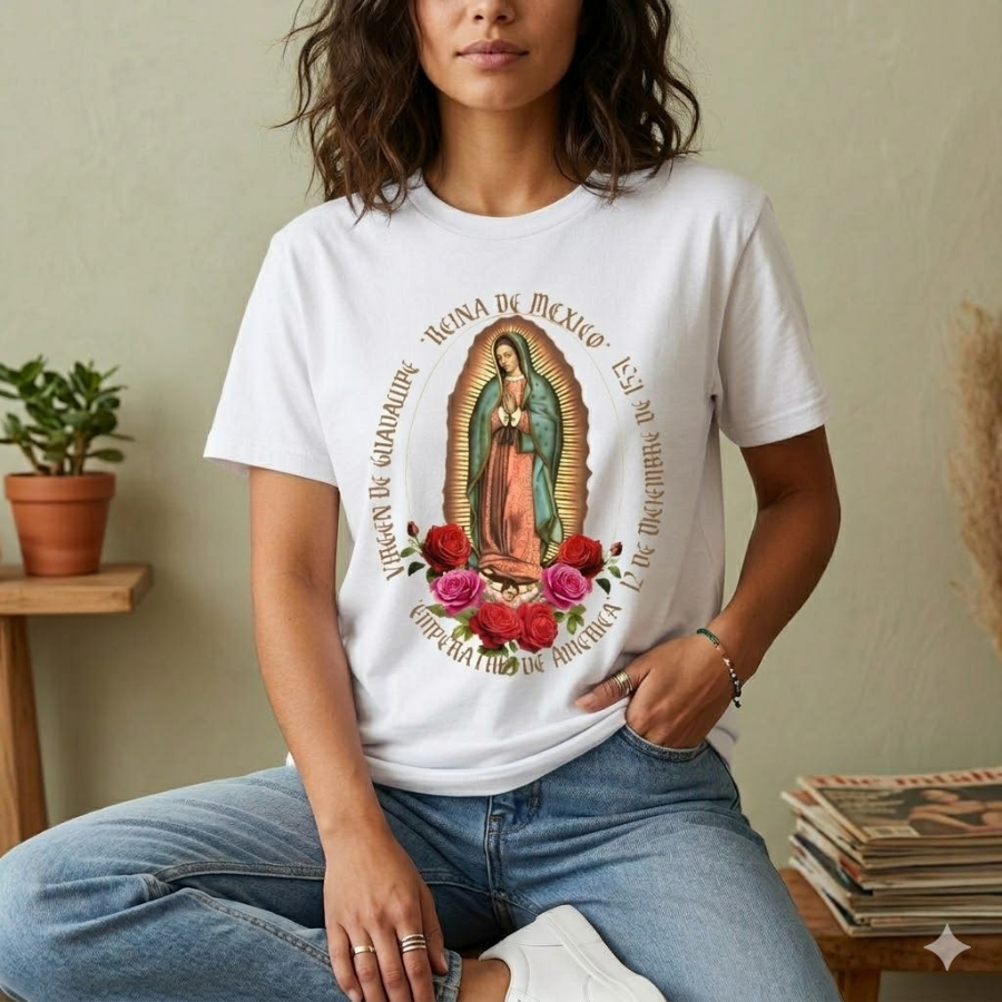Camiseta Católica Cristã Nossa Senhora de Guadalupe — imagem 2 de 2