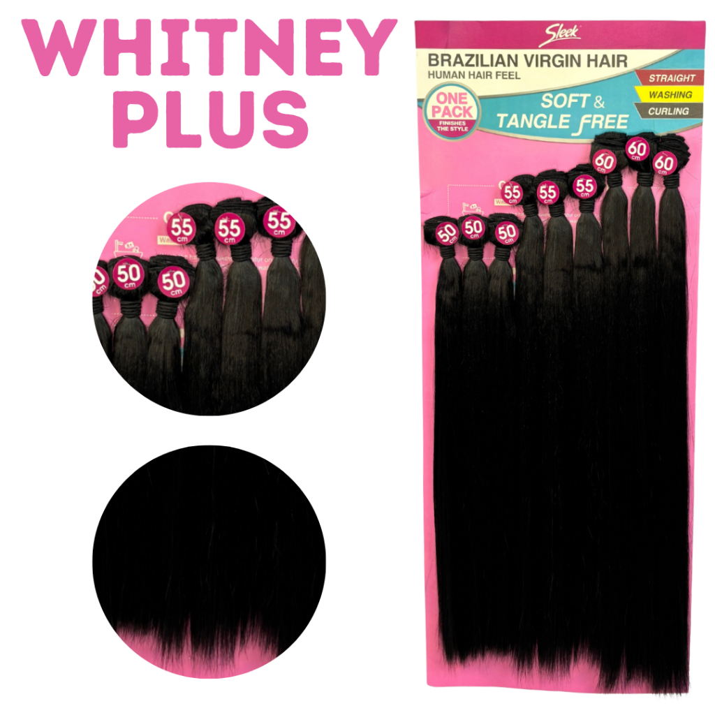 Cabelo Bio Fibra Rebecca Sleek Whitney Plus Liso Na Tela Human Hair 320gr 60cm