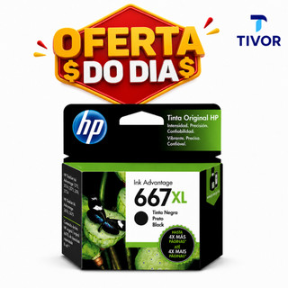 Cartucho HP 667XL Preto Original E Lacrado Compatível Impressoras Deskjet Ink