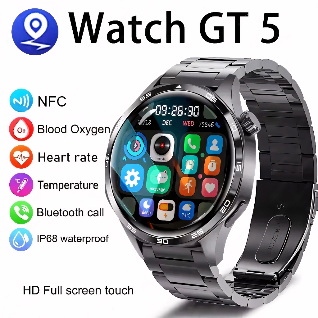 WATCH GT 5 PRO 46mm | Smartwatch Relogio | Monitoramento Esportivo Profissional