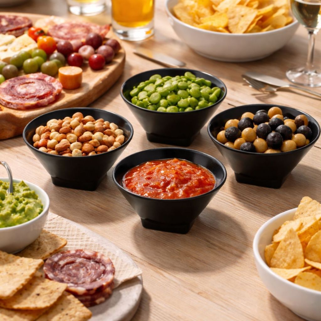 Kit 4 Tigelas Bowl 500ml Petisqueira Plástico Cumbuca Moderna Cozinha Para Cereais Frutas Sobremesas