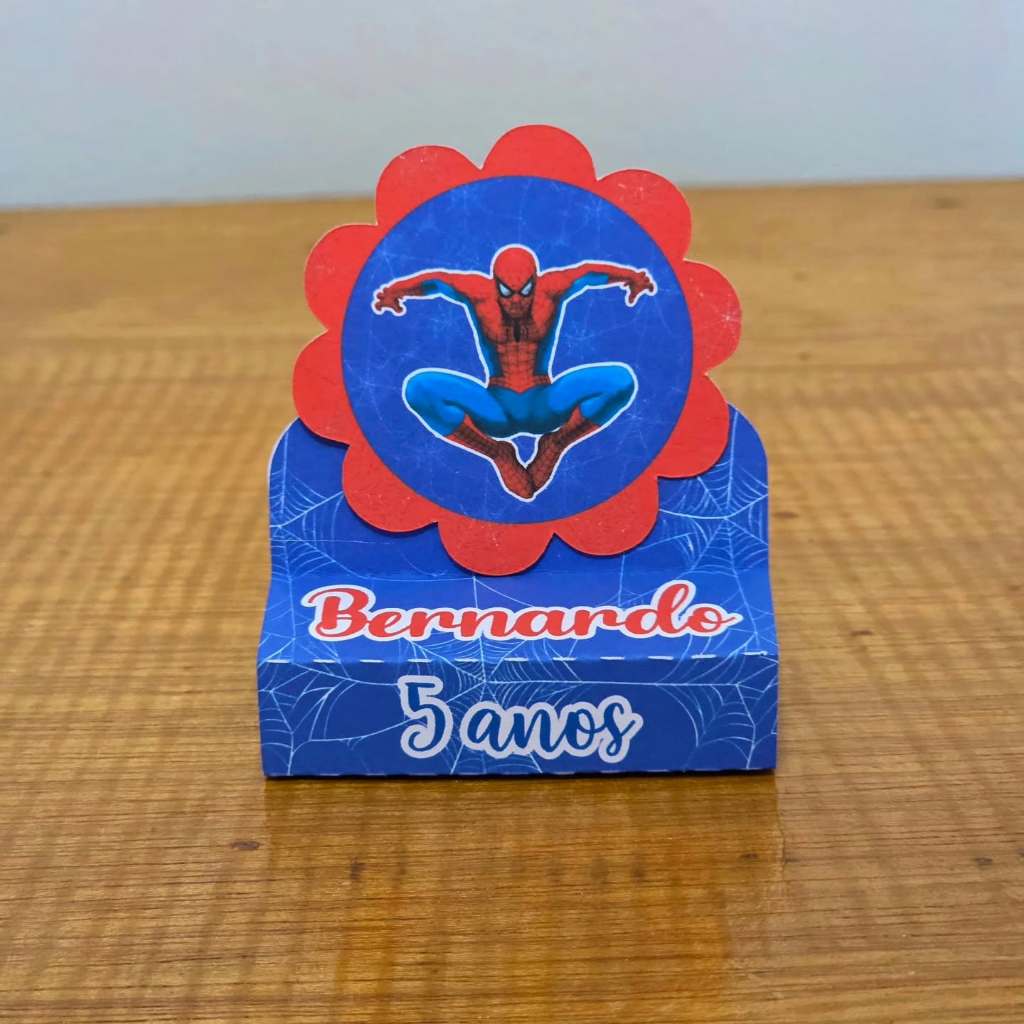 Porta Bis Duplo Personalizado Tema Homem Aranha Pegue e Monte/Festa Infantil (LEIA A DESCRIÇÃO)