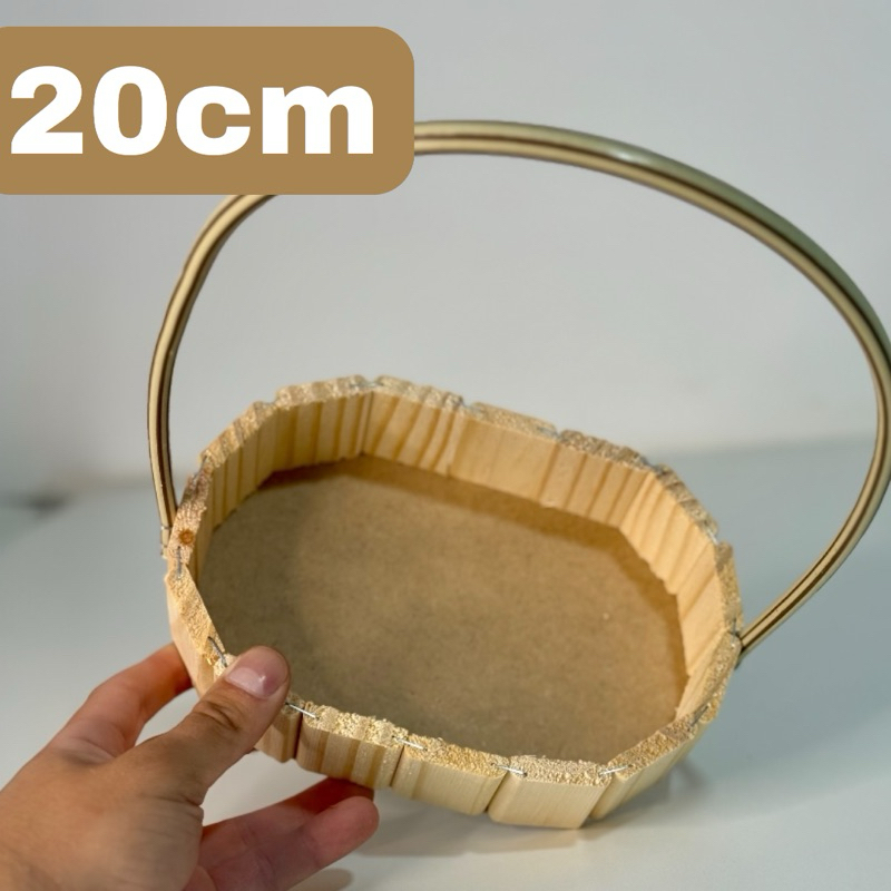 kit Cestas de Madeira Fraldeira Oval 20cm Para Presente Dias Das Mães Páscoa Namorados Natal