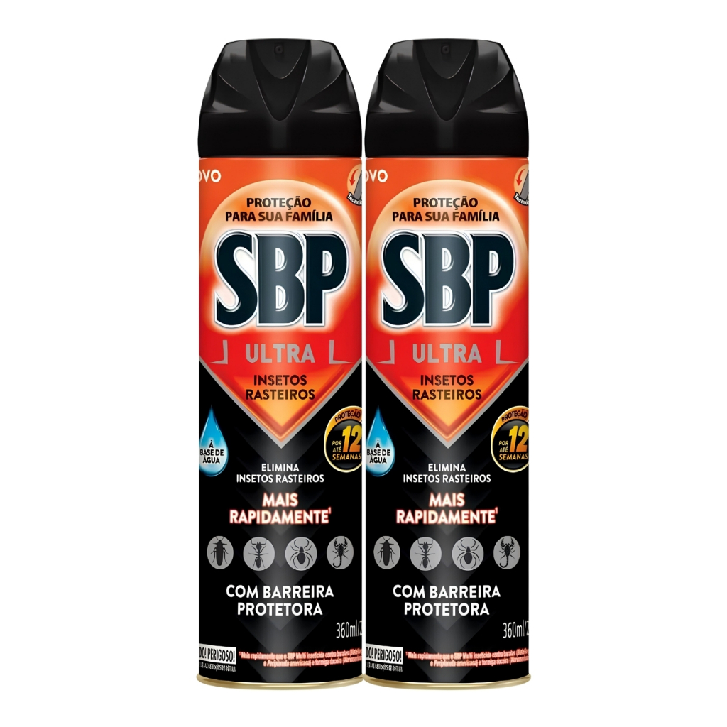 Kit 2 Multi-inseticidas Insetos Rasteiros Ultra Sbp 360ml