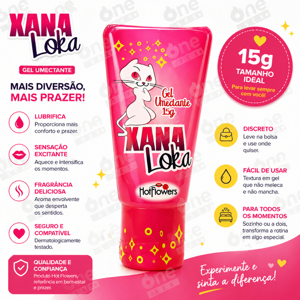 Lubrificante Xana Loka Excitante Esfria e Esquenta 15g - Hot Flowers