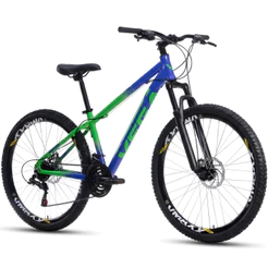Bicicleta Aro 26 VEGA Warrior Alumínio Tipo Vikingx 21v SHIMANO Freio a Disco Aero Vmaxx Grau