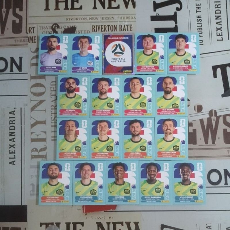 Australia - Figurinhas Originais Avulsas Copa do Mundo Fifa 2026 (AUS) (venda unitária)