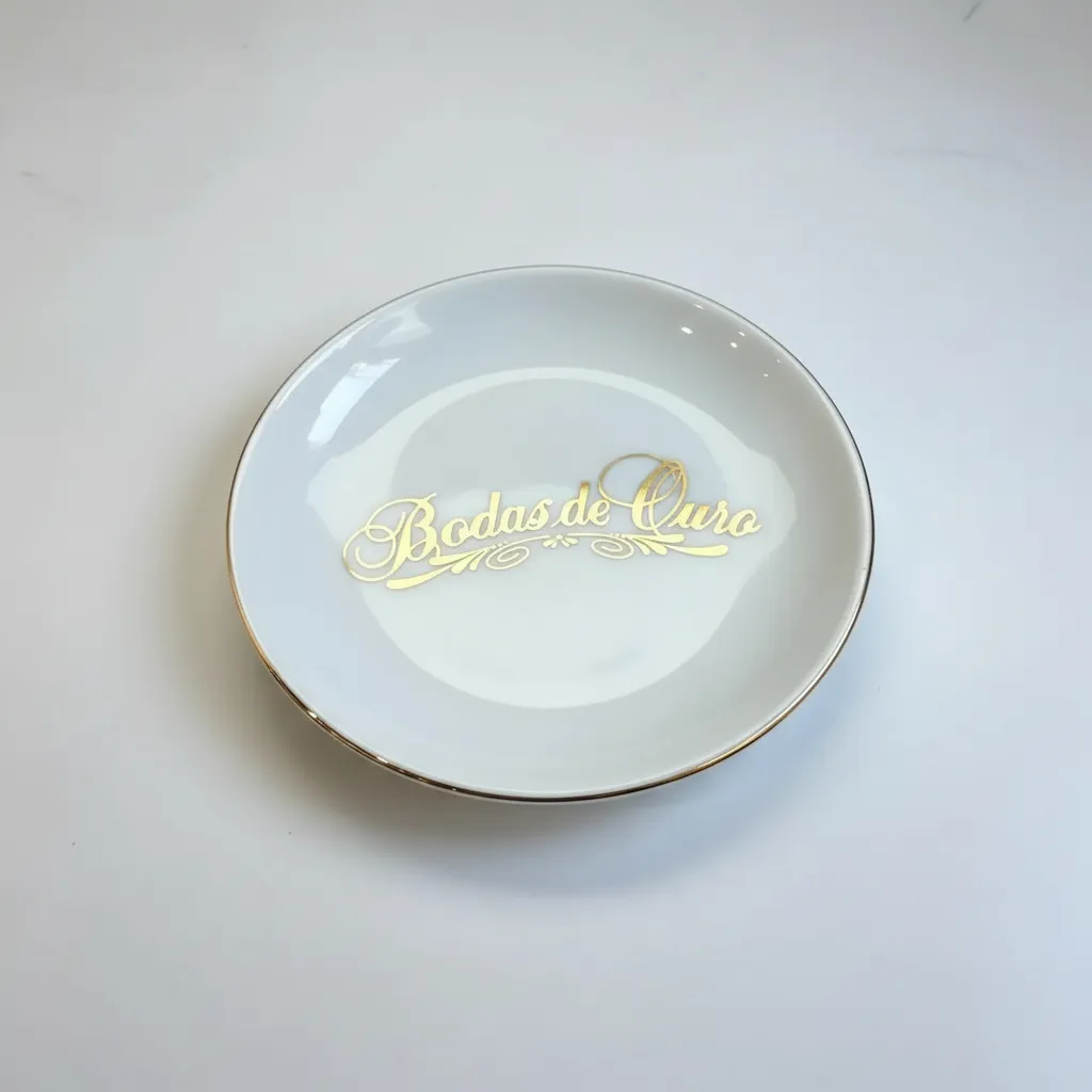 1 Porta Joia Bodas De Ouro 10,5cm Porcelana Schmidt