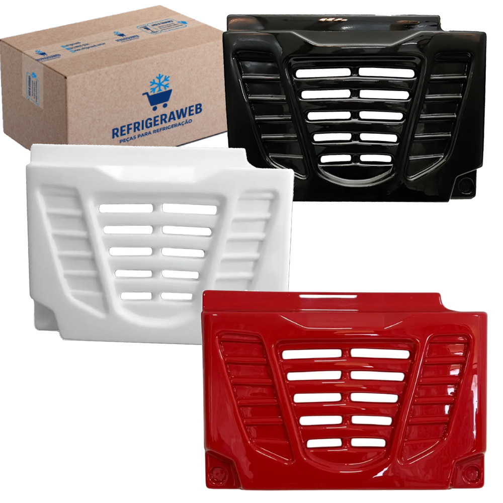 Grade Veneziana Proteção Refrigerador Expositor Grba-230 Gelopar Branca - Vermelha - Preta-Compativel
