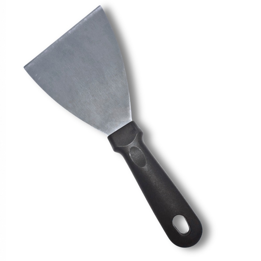 KIT 5 ESPATULA RETA 10CM CHAPEIRA HAMBUGUERIA PADARIA ACO INOX