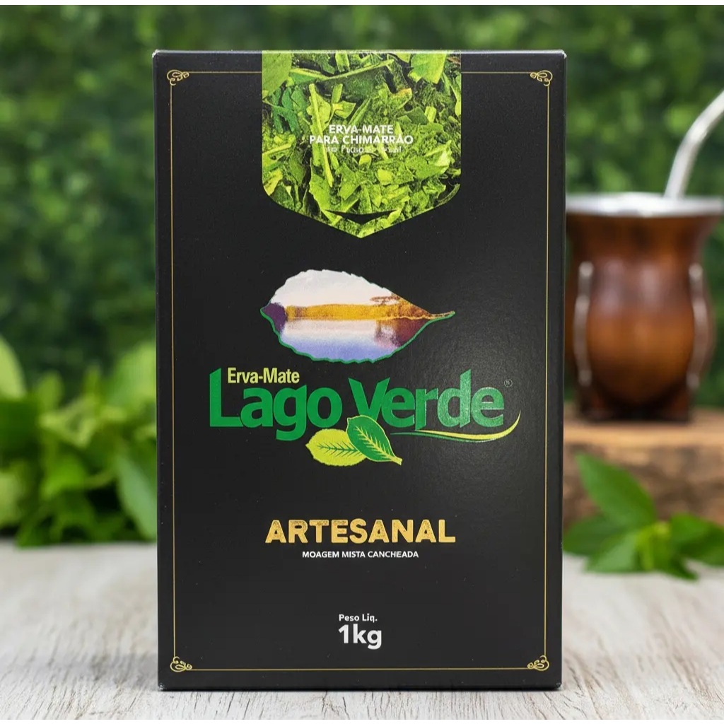 Erva Mate Chimarrão Lago Verde Artesanal Cancheada Vácuo 1kg — imagem 2 de 2