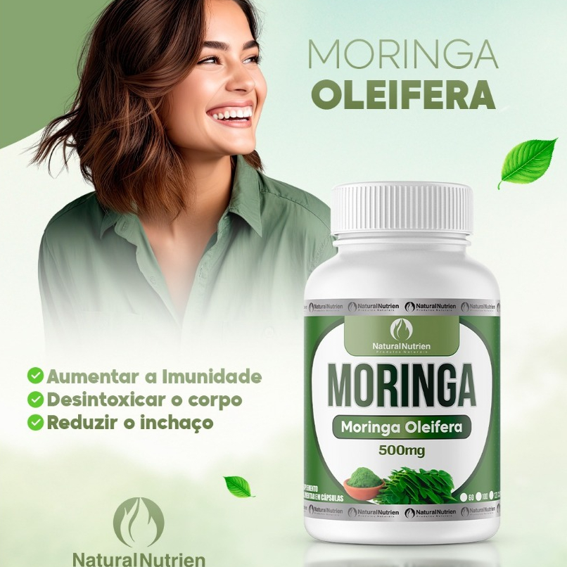 SUPLEMENTO (M.0.R.1.N.GA--0.L.E.I.F.E.R.A) EMBALAGEM DE 100 CAPSULAS DE 500 MG CADA. — imagem 2 de 2