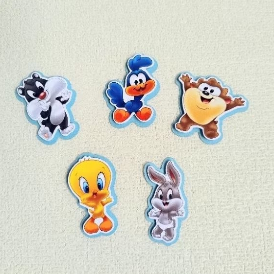 Apliques 3D personalizados looney tunes festa infantil lembrancinhas diversos temas