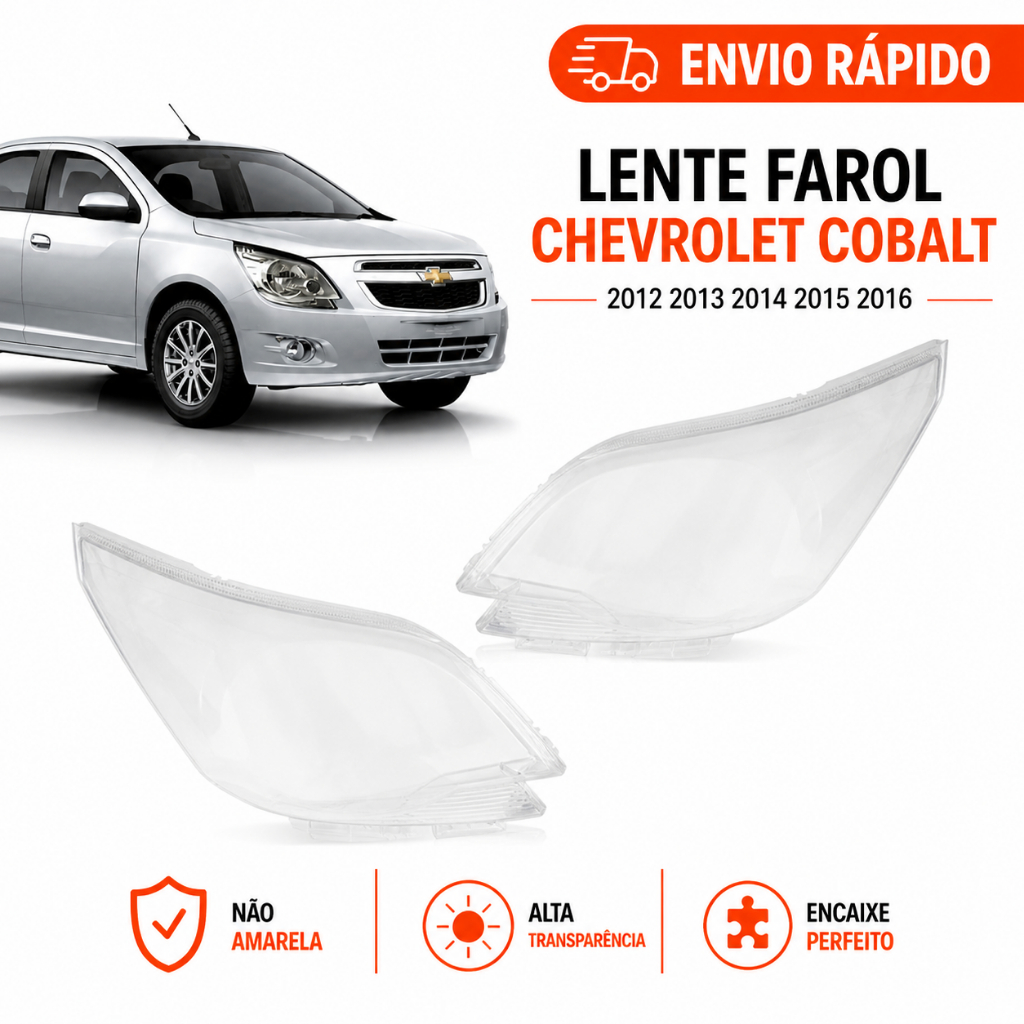 Lente Farol Chevrolet Cobalt 2012 2013 2014 2015 2016