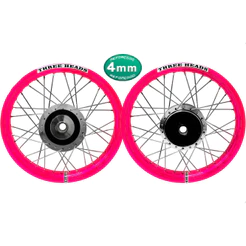 Par Roda Aro Three Heads Rosa Fan Titan 160 150 Tambor ou Disco Raios Cromado 4mm Montada Alinhada