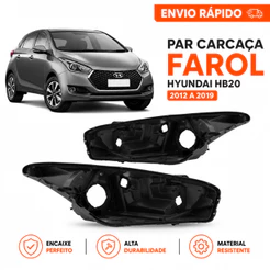 Par Carcaça Farol Hyundai Hb20 2012 A 2019