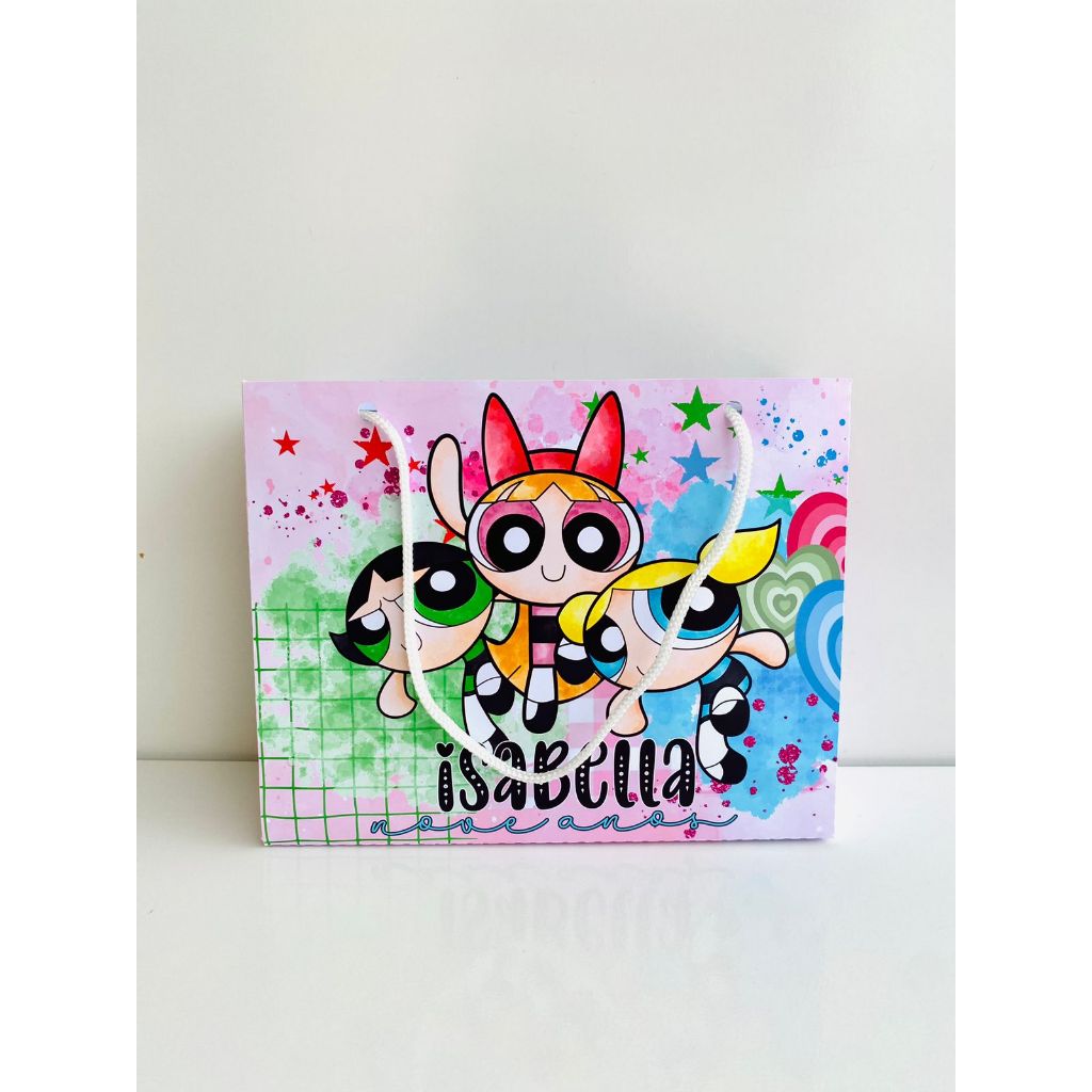 Sacolinha  MENINAS SUPER PODEROSAS / Sacolinha/ Mimo/Lembrancinha/Personalizado/Festa Aniversario PEGUE E MONTEE