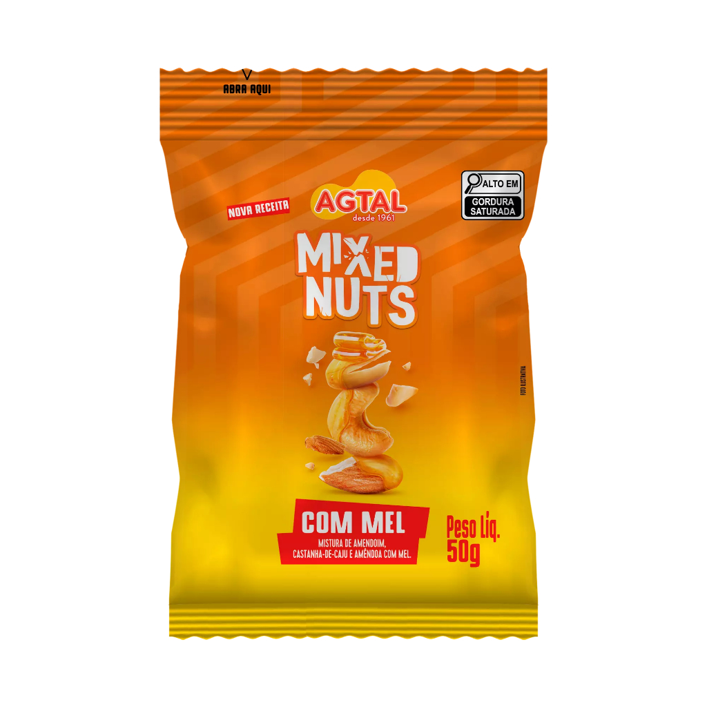 KIT COM 5 - MIXED NUTS COM MEL 50g