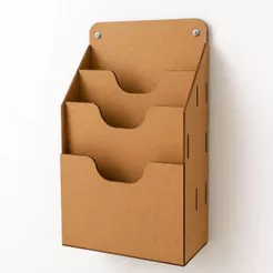 Prontuário de Parede Porta Folhas em MDF Cru/ Branco ou Preto