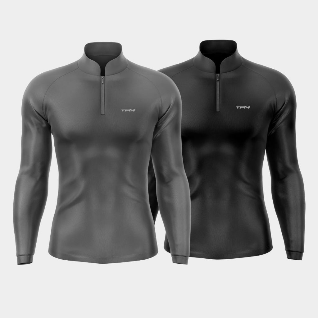 Kit 2 Camisas Masculina Manga Longa Casual Campo Pesca Motoboy UV Proteção