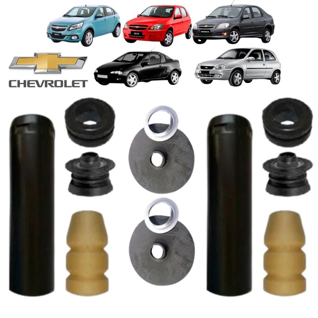 Kit Batente Traseiro Completo Celta Corsa Wagon Corsa Classic Corsa Sedan Prisma Agile Tigra