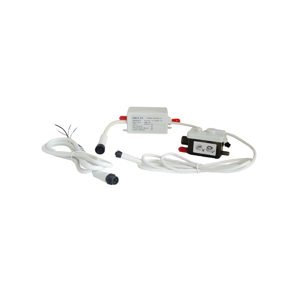 BOMBA DO DRENO SIKELAN AR CONDICIONADO 110-240V BIVOLT 50/60HZ A PARTIR 32MIL BTUS 40L/H MD-MPC-66 MAXI SIK TANK