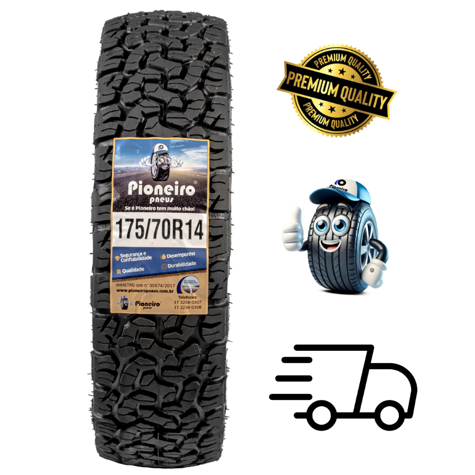 1 Pneu Pioneiro Remold 175/70 R 14 - Bf goodrich Inmetro - PROMOÇÃO