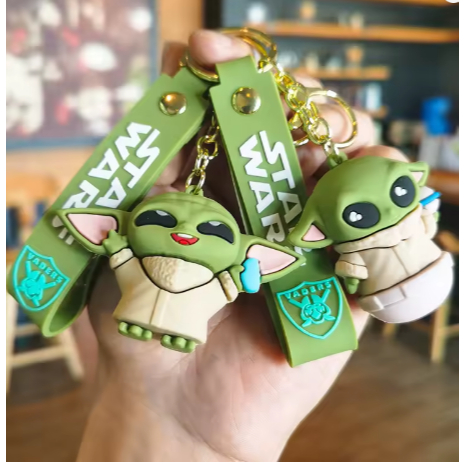 Baby Yoda Chaveiro Star Wars Silicone Emborrachado Acessório Geek Fofo Presente Criativo Boneco Mandalorian Chave
