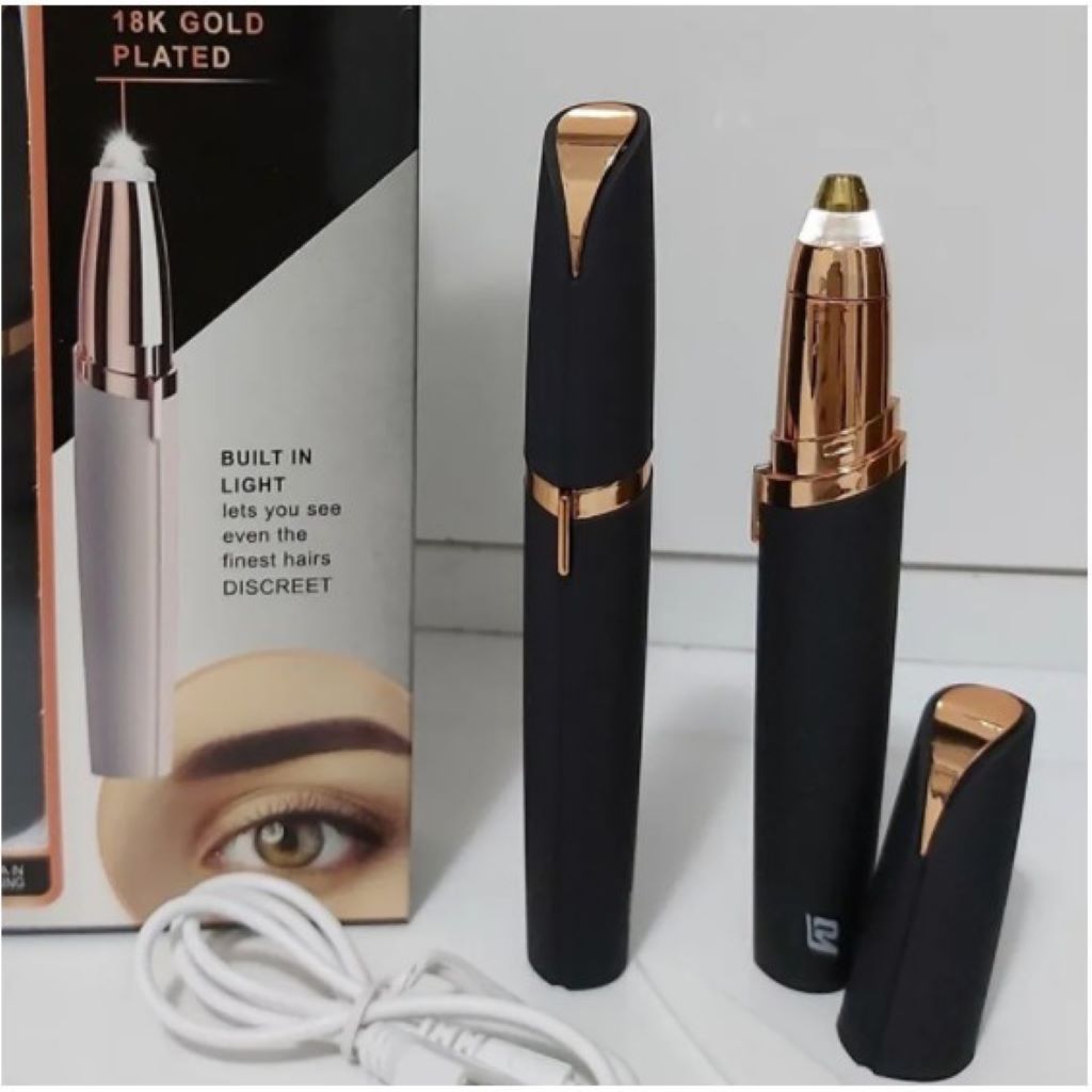 Caneta Depiladora Sobrancelha E Removedor Pelos Faciais Indolor USB Elétrico Flawless Recarregável
