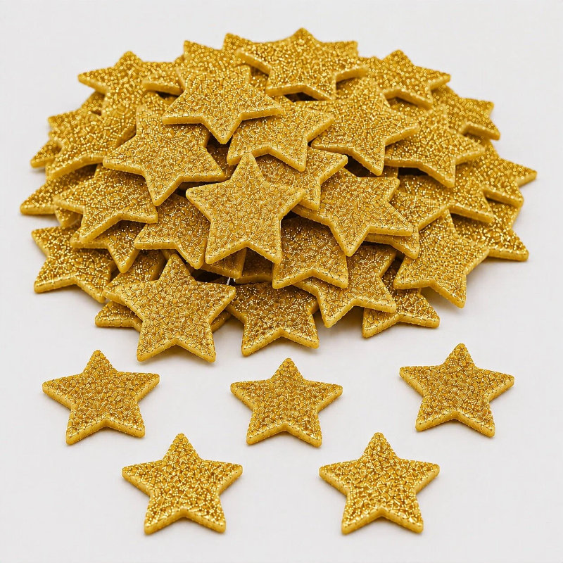 Kit Estrelas Glitter Eva Decorativas 50,100 e 200 Peças Coloridas Artesanato Festa 16 mm