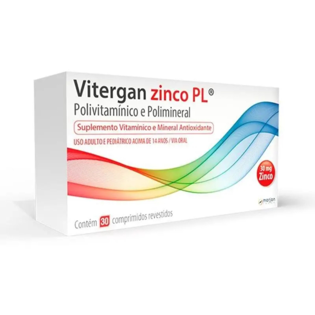 Suplemento Vitergan Zinco Plus 30 comprimidos