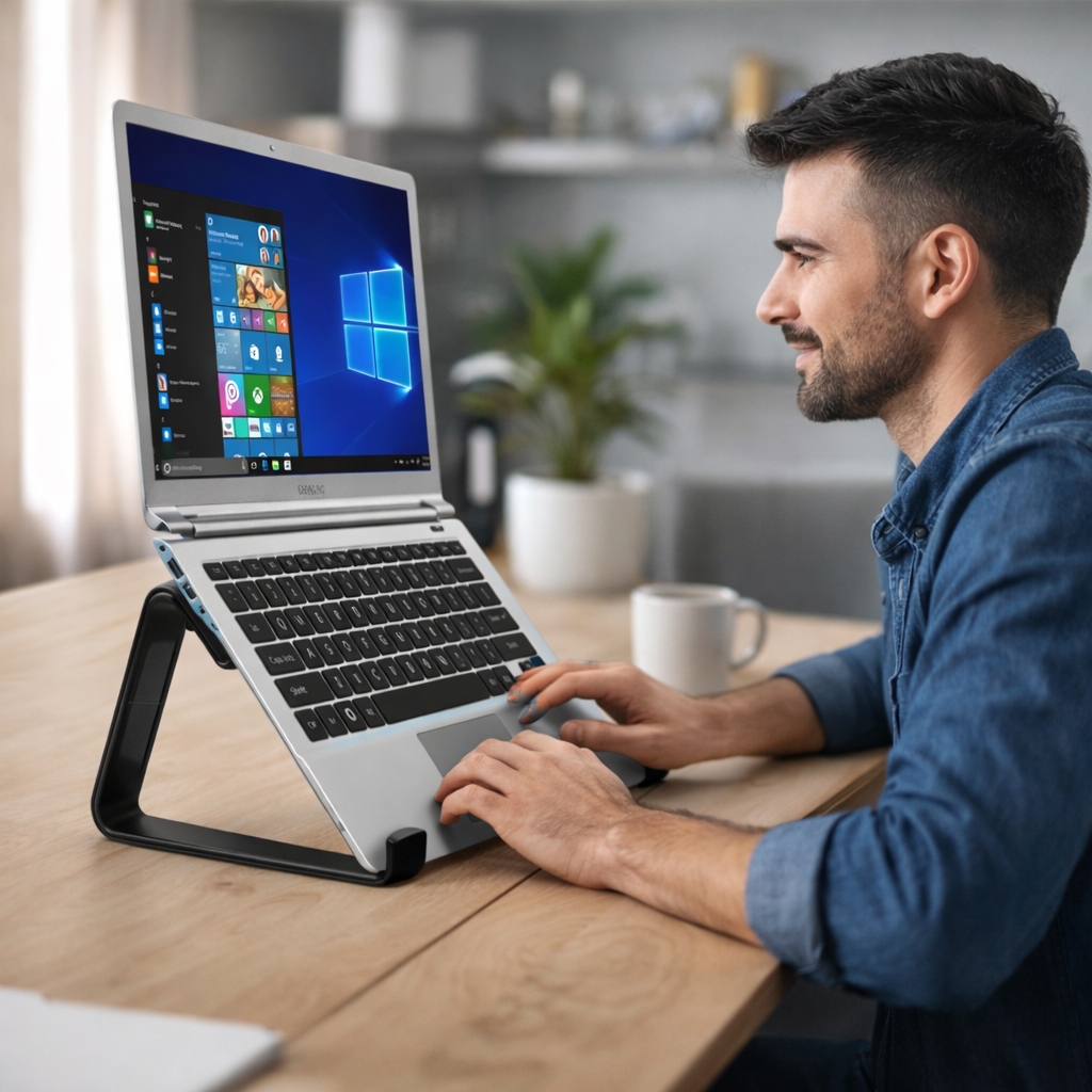 Suporte de Mesa Universal para Notebook Laptop com Abertura De Tela 180º Alto