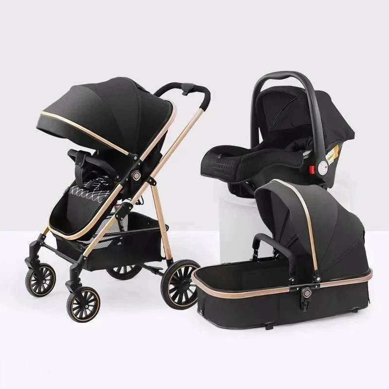 Carrinho 3 Em 1 Com Moisés e Bebê Conforto Modelo Europeu Luxo