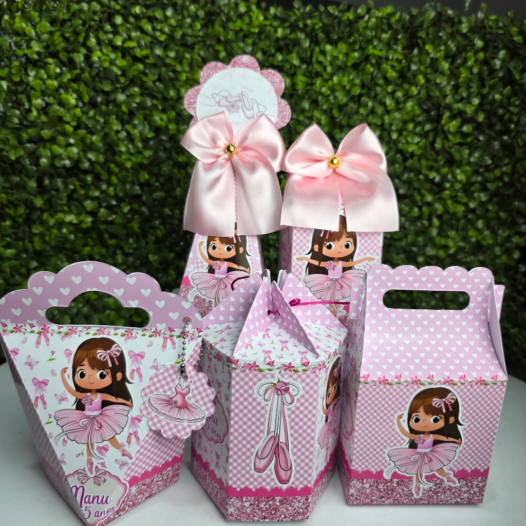 Kit Caixa Montada BAILARINA - Personalizados - Festa infantil - Aniversário - Lembrancinha