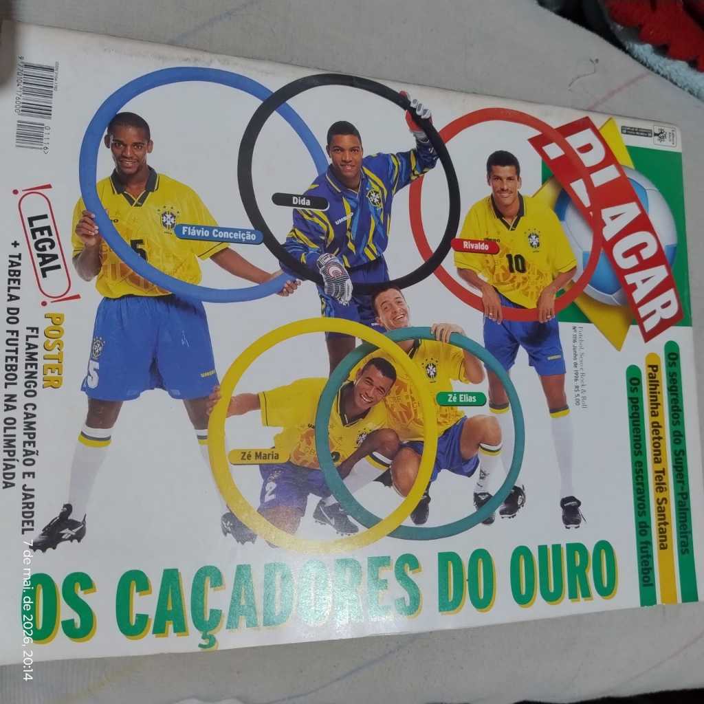 Revista Placar nr 1116 Especial Seleção Olímpica + pôster do Flamengo Ano 1996