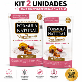 Kit 2 Fórmula Natural Petisco Batata Doce,Banana e Linhaça RG 250g