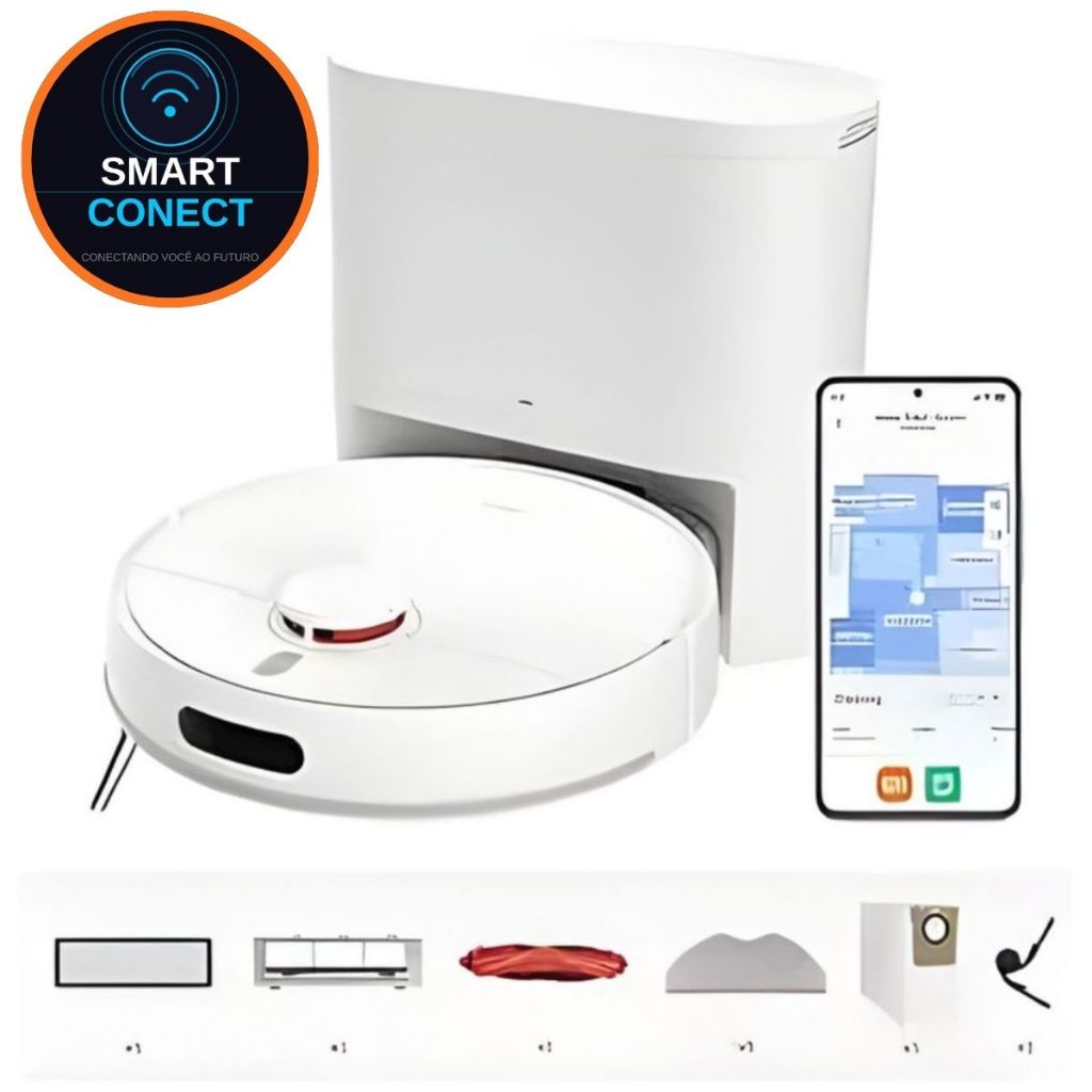 Robô Aspirador Xiaomi H40 10000pa Wi-fi 5200mah Branco 110v