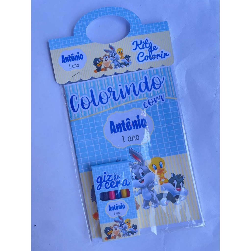 Kit Livros  De Colorir Personalizado BABY LOONEY TUNES| Lembrancinha Infantil Aniversário | FAZEMOS  QUALQUER TEMAS